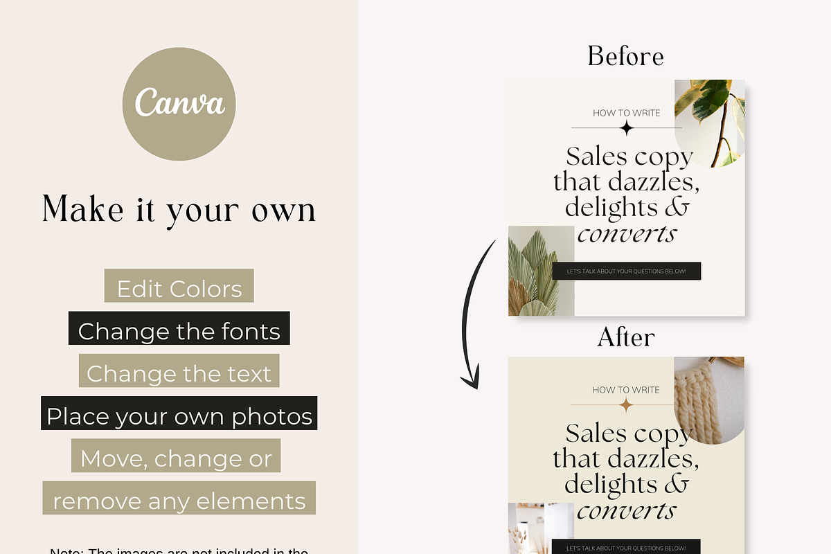 Instagram Post Template Luxe Canva, a Social Media Template by HerstedHertz (Photo 5 of 9)