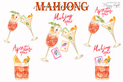Aperitivo Mahjong Cocktails, a Food Illustration by TheHappyGiftArt (Thumbnail 4 of 10)