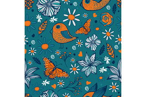 Seamless Pattern Multicolored Baby