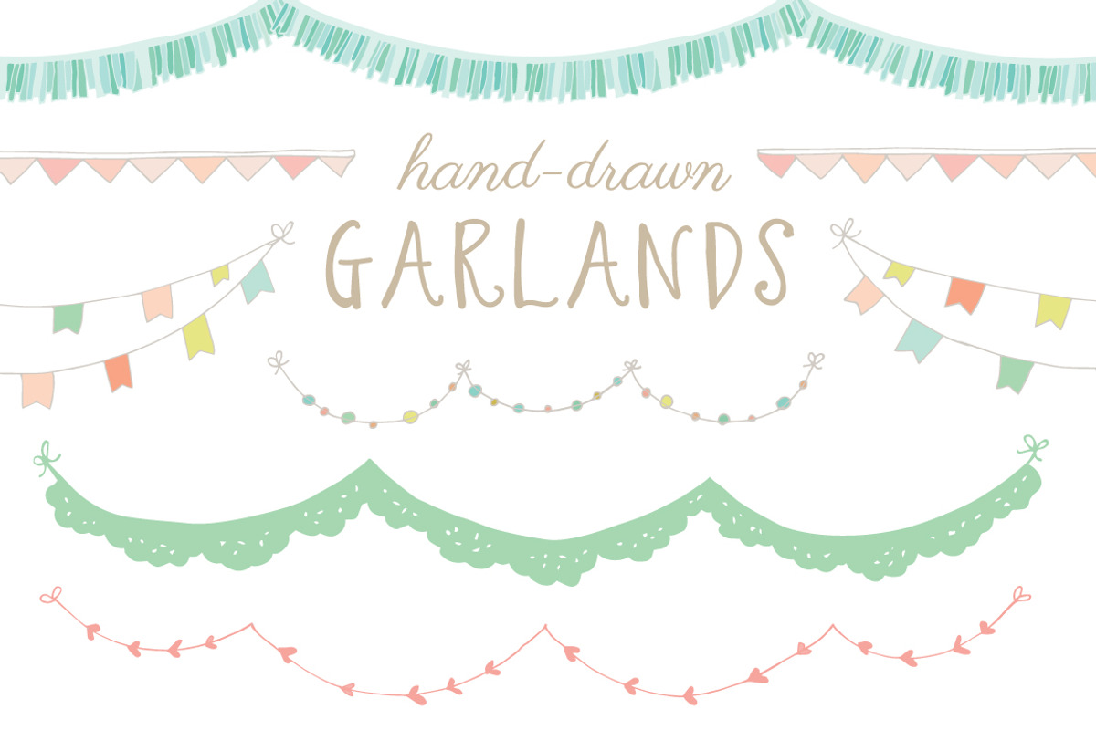 Hand-Drawn Garland Clip Art