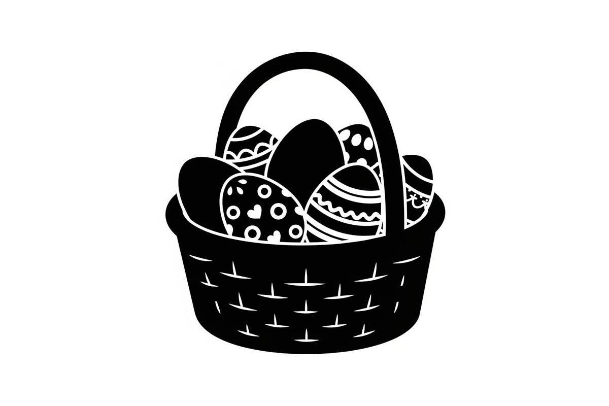 Easter Basket Vector Silhouette Bund, an Illustration by Designs_River (Photo 24 of 51)