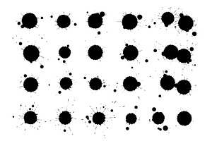 Creative isolated paint brush spots, a Decorative Illustration by the8monkey