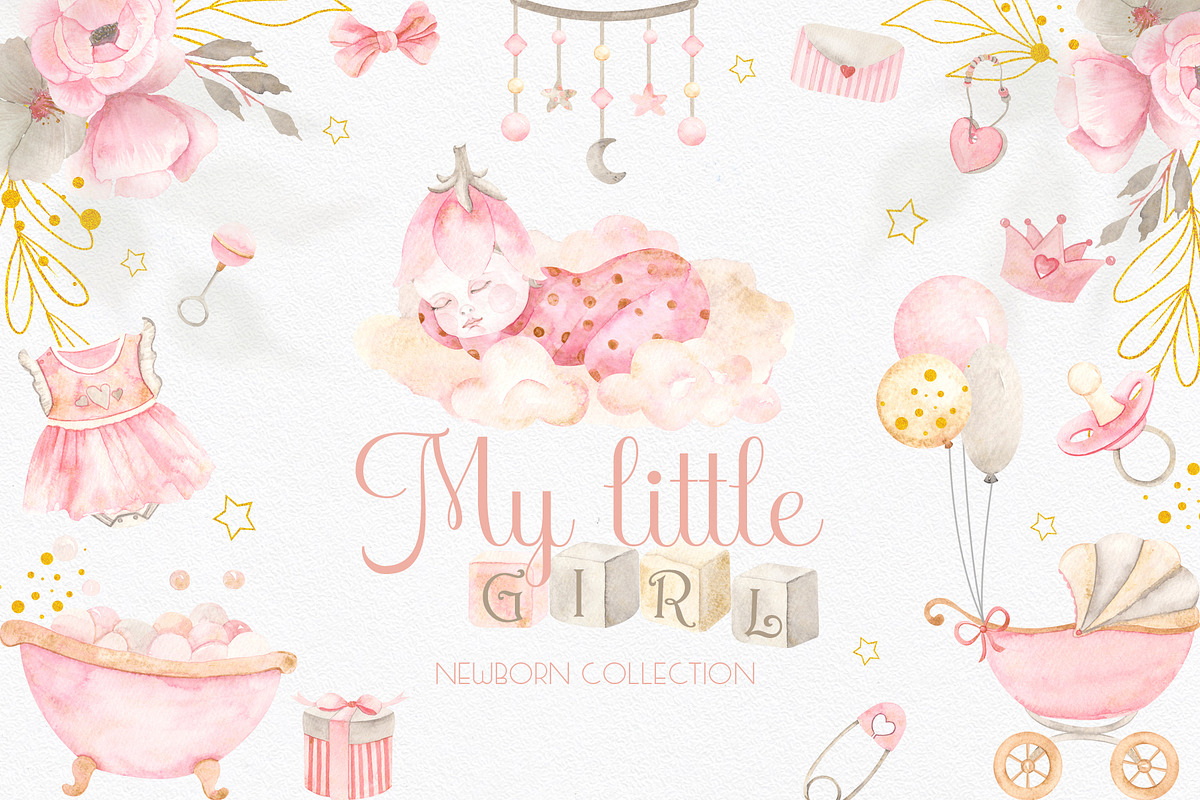 My little girl. Watercolor collectio, an Object Graphic by Ana-Sakuta (Photo 1 of 22)