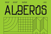 Alberos || Modern Futuristic Sans Se, a Sans Serif Font by Ermedia Studio (Thumbnail 1 of 10)