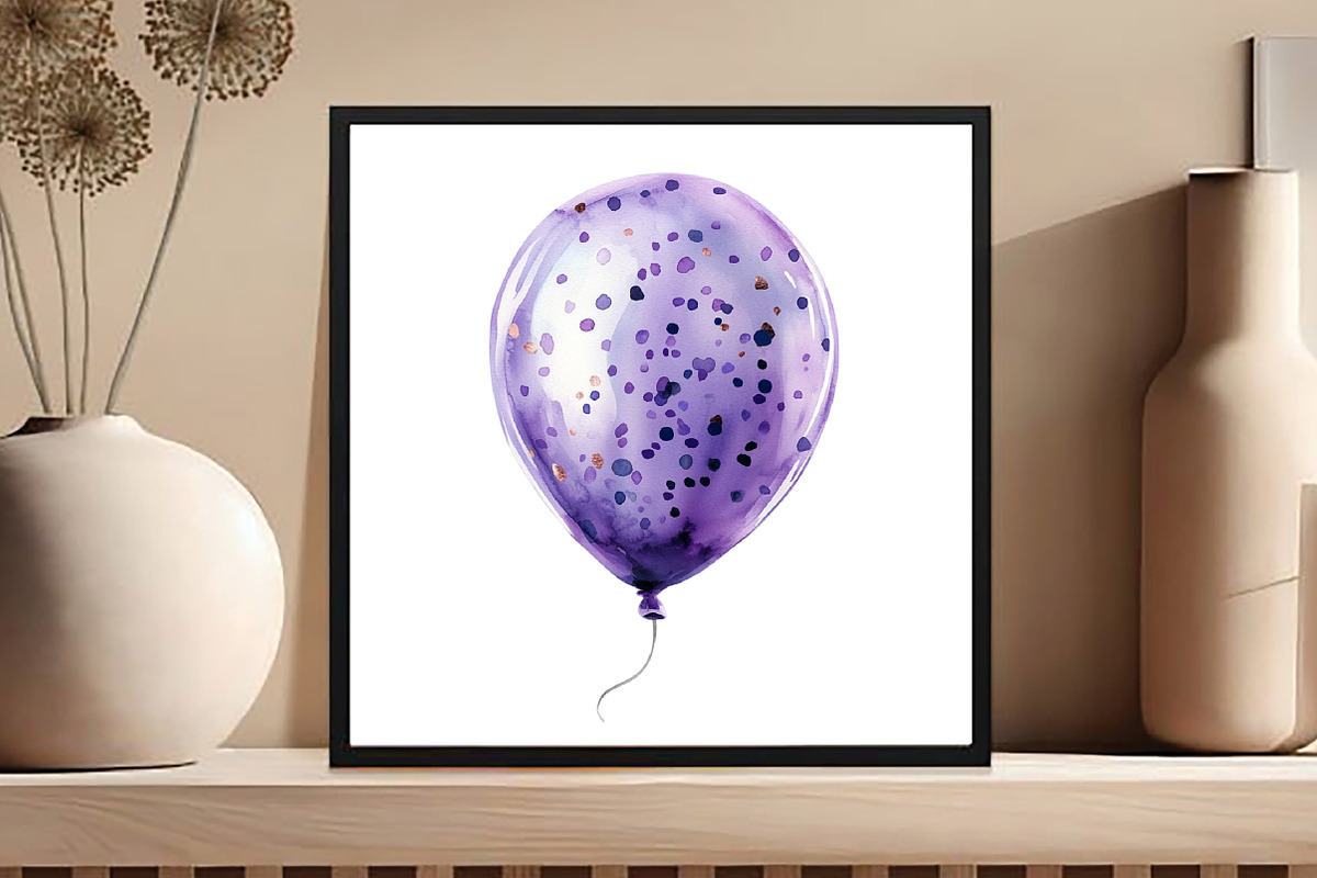 Aqua and Purple Balloons Clipart, an Illustration by DreamCafeArt (Photo 5 of 7)