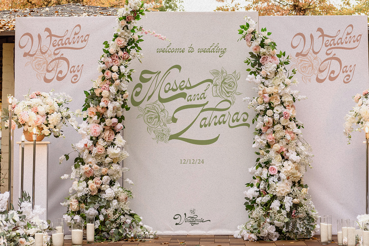 UT Vintagnie - A Wedding Script Font, a Script Font by Universitype (Photo 12 of 12)