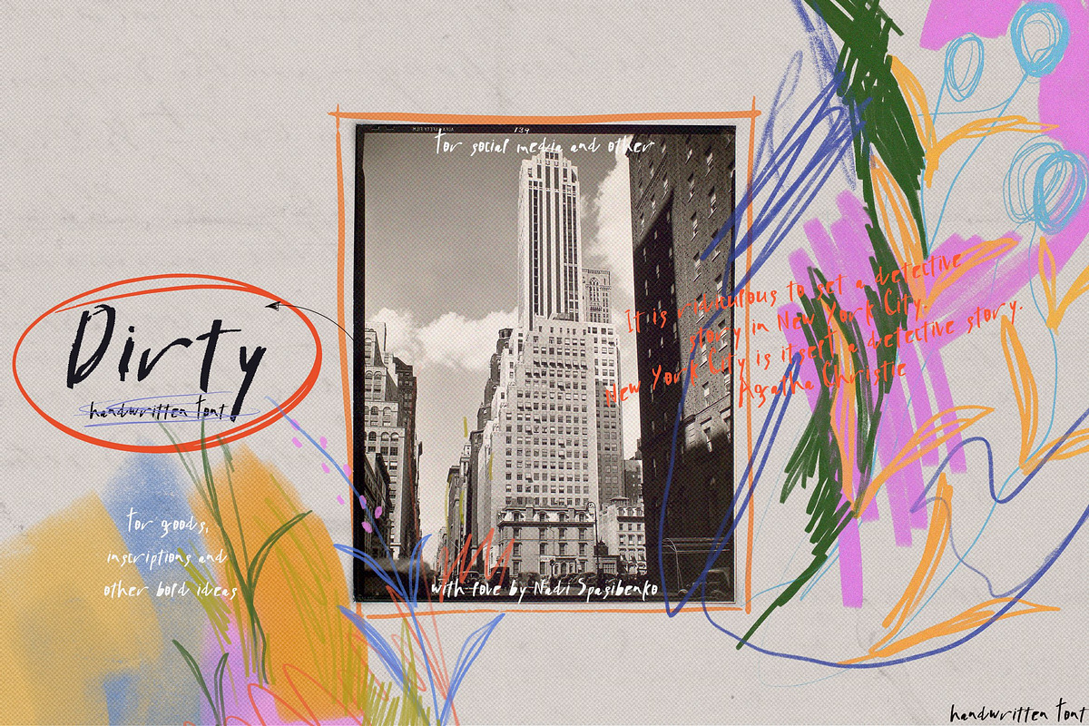 Dirty Handwritten Font, a Script Font by Artcoast Fonts (Photo 1 of 11)