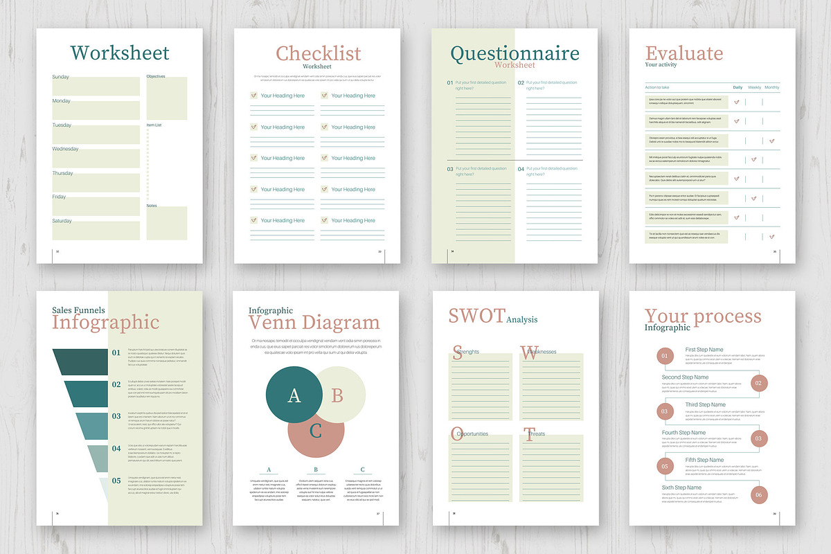Canva Course Workbook Template, a Marketing Template by Sabin (Photo 8 of 9)