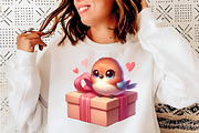 Whimsical Valentine Birds Clipart, an Illustration by SinaCreation (Thumbnail 9 of 11)