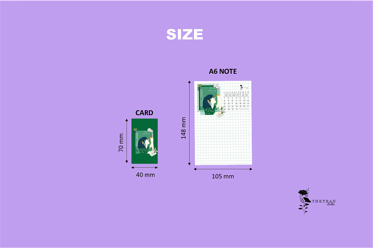 IU Kit Card & Calendar Note Digital, a Card Template by The Tran Studio (Photo 2 of 3)