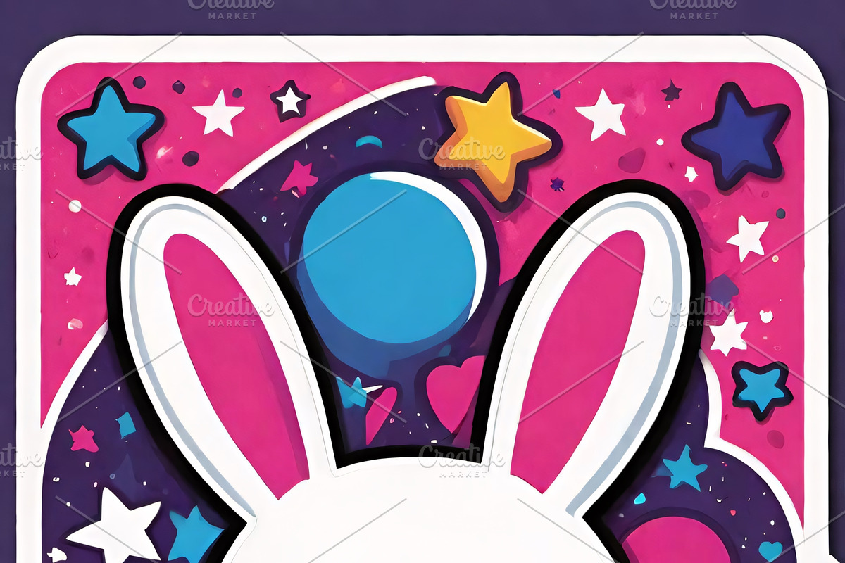 Cyberpunk Rabbit Stickers PNG & JPG, an Object Graphic by ETARA by Mea Hau (Photo 12 of 14)