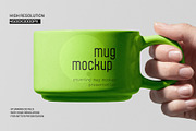 Ceramic Coffee Mug in Hand Mockup, a Cups & Container Mockup by Toasin Studio (Thumbnail 2 of 4)