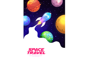 Space Travel Poster, Starship