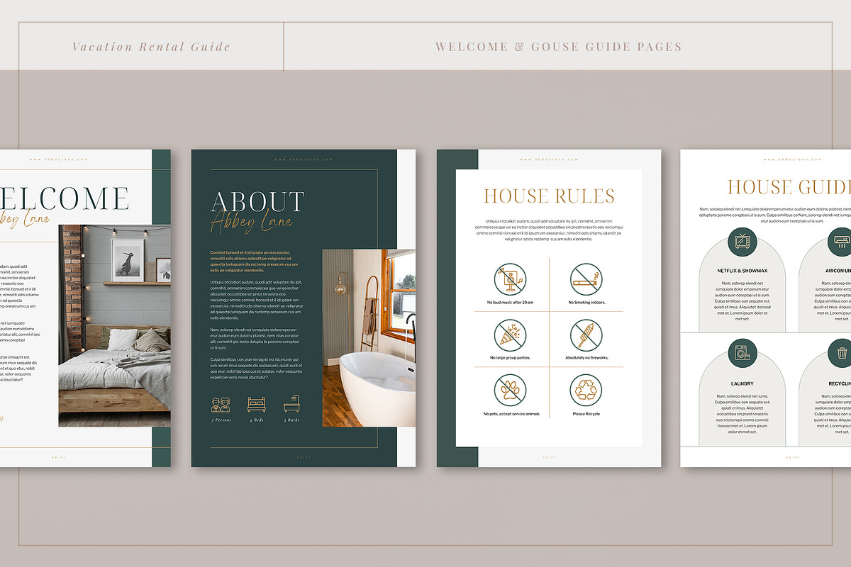 AirBnb Rental Welcome Guide | Canva, a Brochure Template by Marigold Studios (Photo 6 of 8)