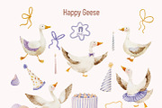Fun Goose Birthday Party Clipart, an Object Graphic by NikiArts (Thumbnail 2 of 9)