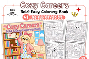 Cozy Careers Cute & Comfy Coloring, an Animal Illustration by Design Station (Thumbnail 1 of 8)