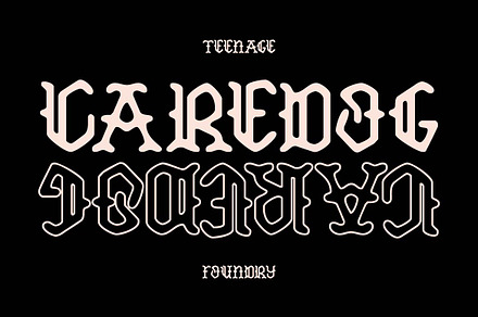 TF Caredog, a Blackletter Font by TeenageFoundry