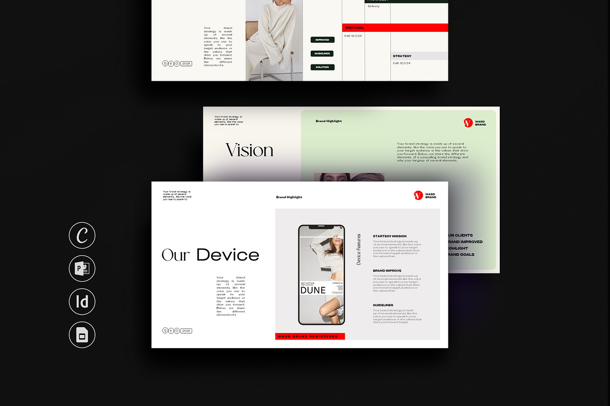 WASO | Brand Proposal, a Presentation Template by Studio Industry (Photo 7 of 10)