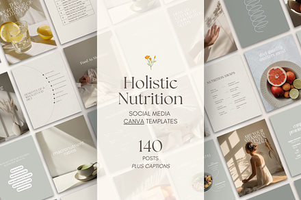 Nutrition Social Media Templates, a Templates & Theme by Naturopath Hub