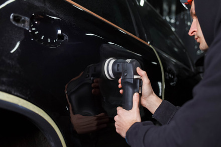 Auto polishing process. Detailing, a Photo by borodai94