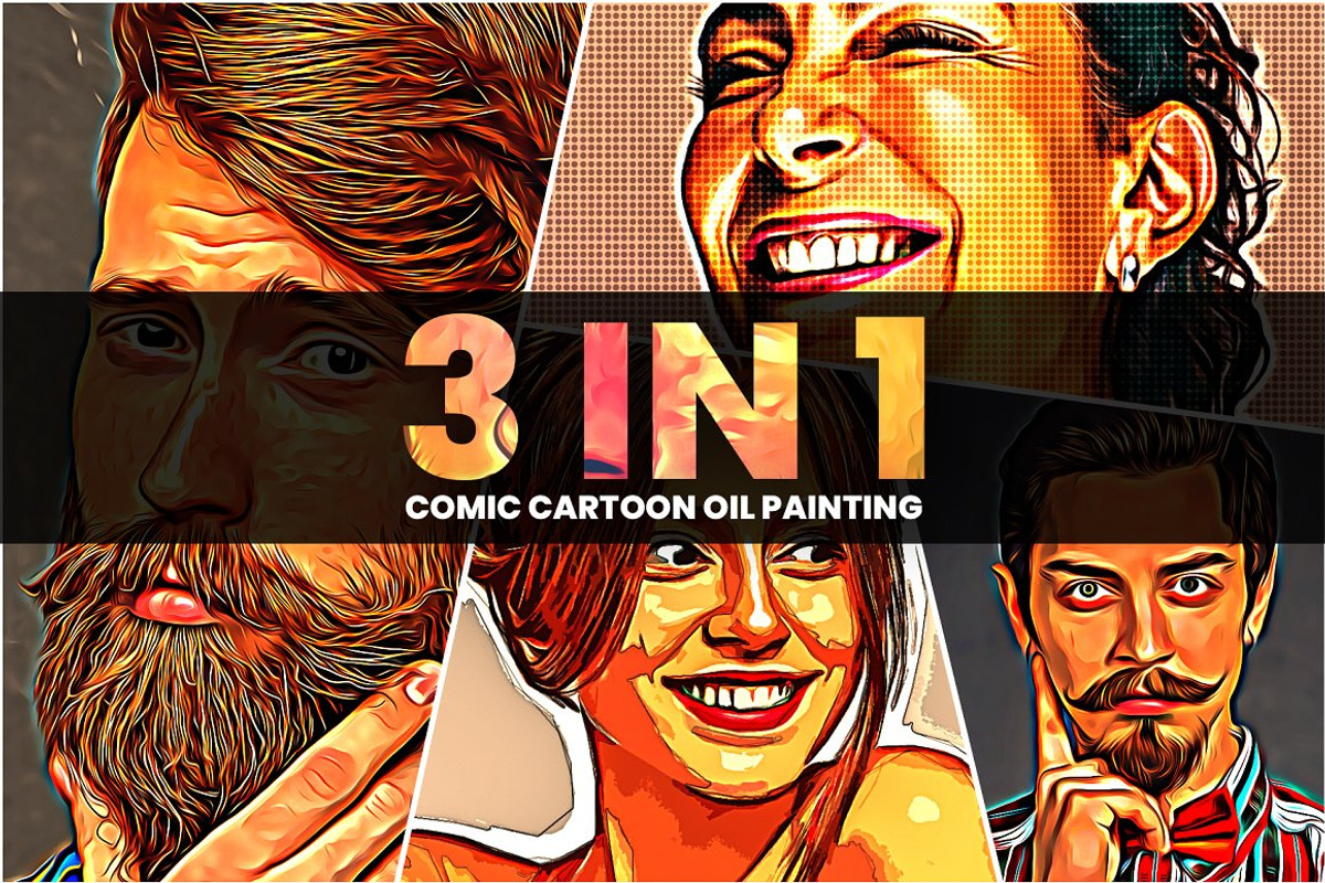 BUNDLE! 18 in 1 Oil Painting Effect, an Action Add-On by U_Design (Photo 18 of 19)