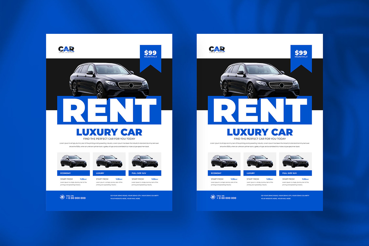 Rent a car flyer design, a Flyer Template by Tanmoy Topu (Photo 6 of 6)
