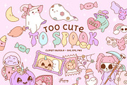 Too Cute to Spook – Pastel Halloween, a Seasonal Illustration by Huxmay (Thumbnail 1 of 7)