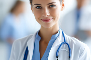 Portrait of confident female doctor, a Health & Medical Photo by MistyDay