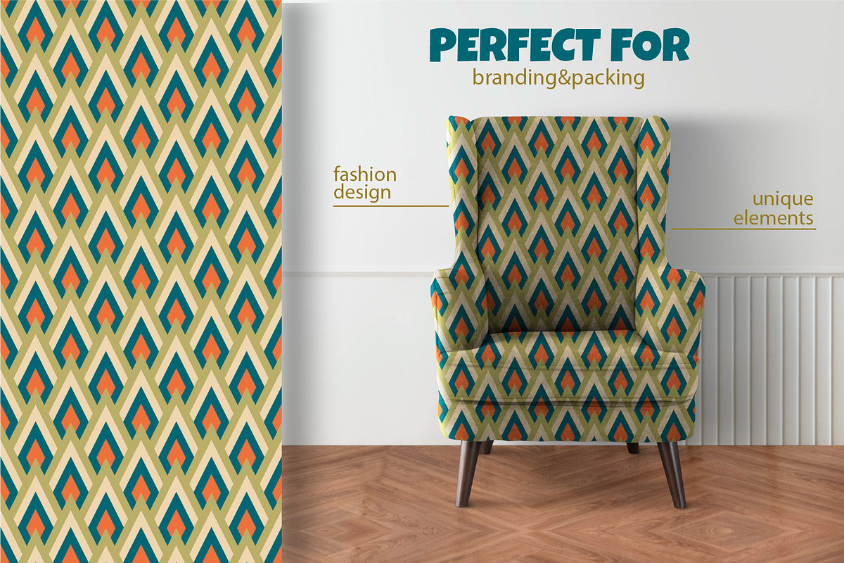 MID CENTURY Modern Seamless Patterns, a Pattern Graphic by AnnArt (Photo 4 of 10)
