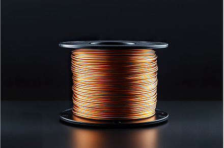 copper wire spool with premium steel, an Industrial Photo by Lermont51