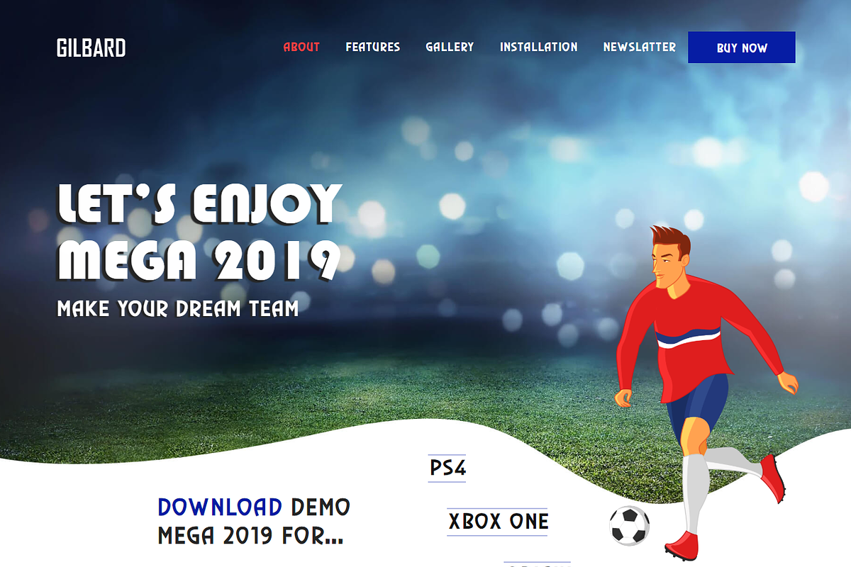 Gaming Website Template - Gilbard preview 2