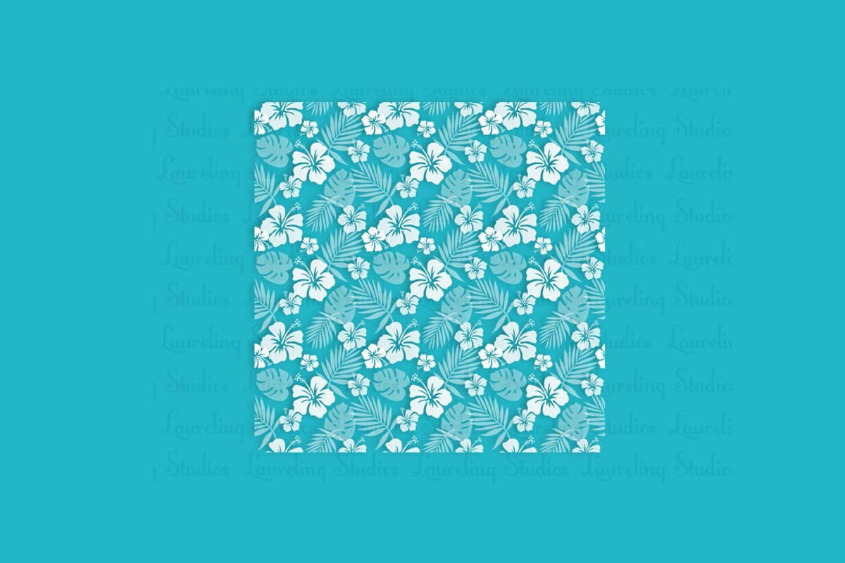 Hibiscus Pattern Digital Paper preview 3