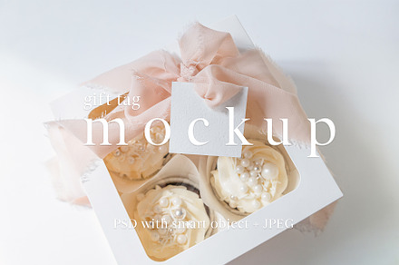 Party 2x2 Square Gift Tag Mockup