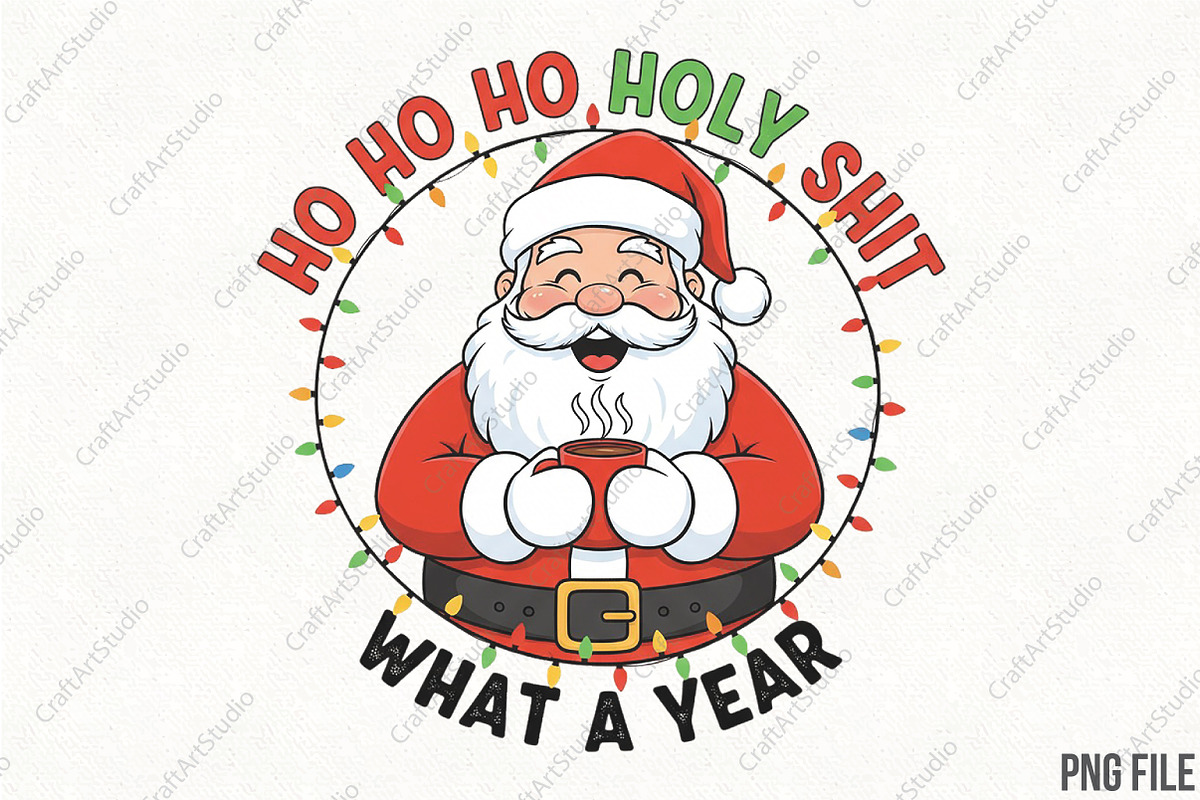 Ho Ho What a Year Santa Christmas, an Illustration by CraftArtStudio (Photo 1 of 4)