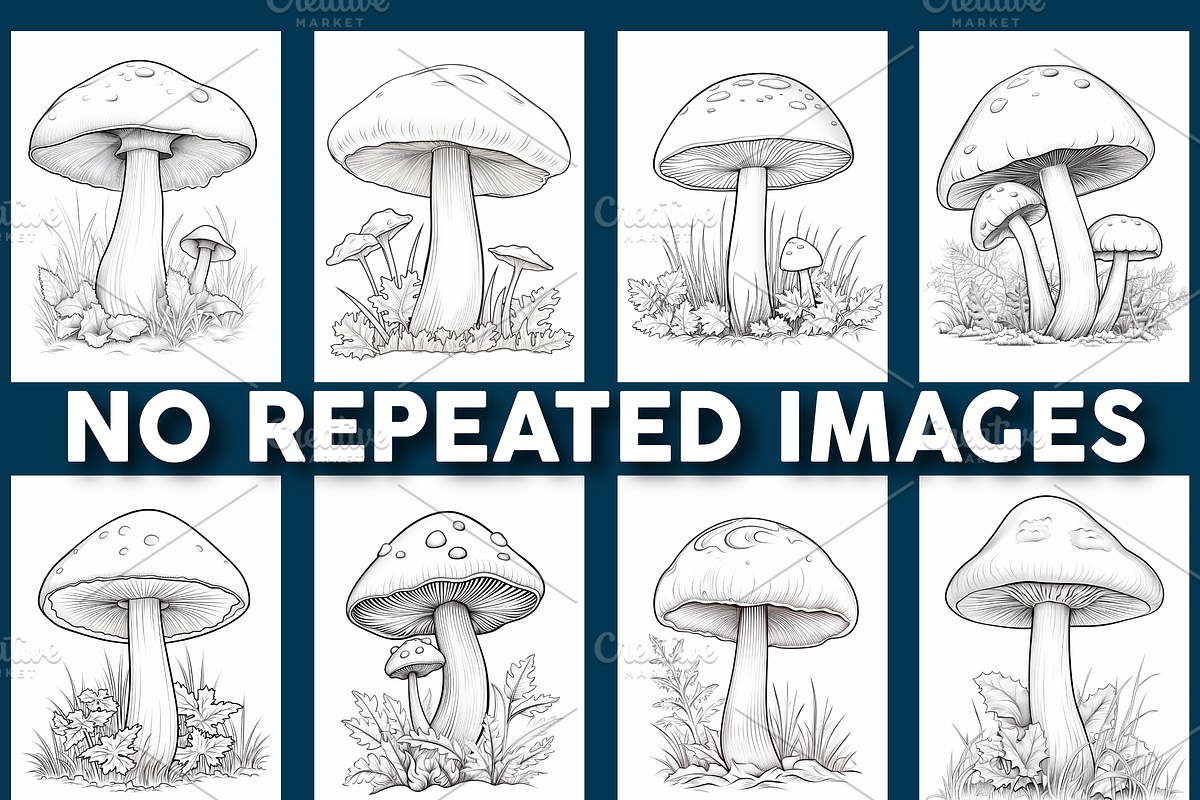 119 Mushroom Coloring Page For Adult, a Stationery Template by Design Station (Photo 2 of 5)