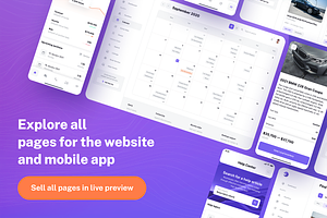 Vehically - Web And Mobile UI Kit