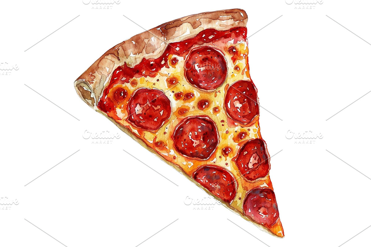 10 Fast Food Watercolor Illustration, a Food Illustration by 1801Prints (Photo 9 of 11)