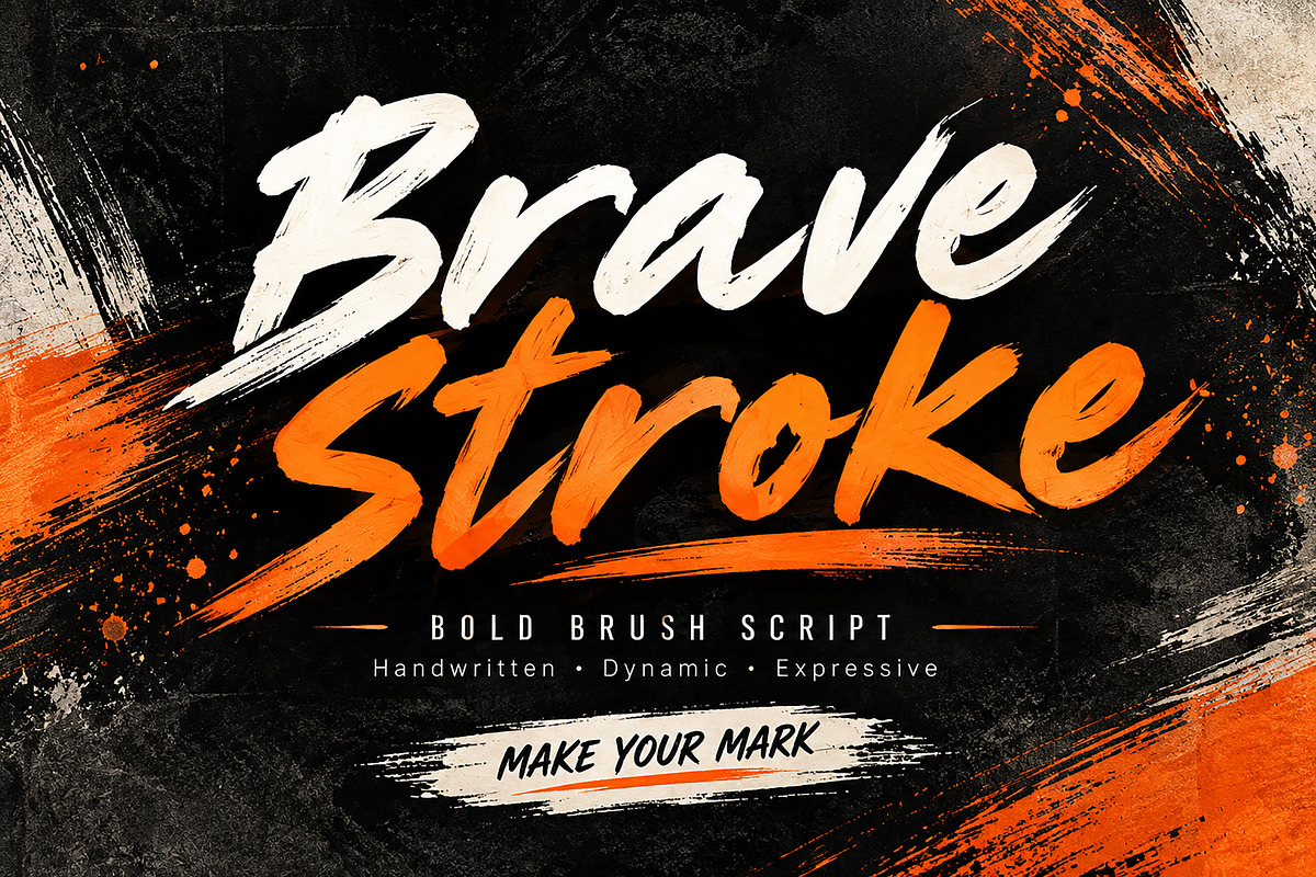 Brave Stroke, a Handwritten Font by Wow Magic (Photo 1 of 5)