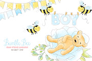 Cute Bear Bee Boy Honey clipart, an Animal Illustration by Magic Story Studio (Thumbnail 2 of 4)