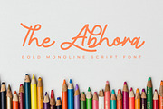 The Abhora, a Script Font by Rishsketch (Thumbnail 1 of 14)