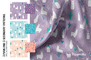 No Drama Llama - pattern & cliparts, a Pattern Graphic by Brzozowska (Thumbnail 4 of 5)