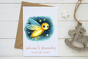 watercolor Night Friendly firefly cl, an Illustration by CreationArt (Thumbnail 2 of 6)