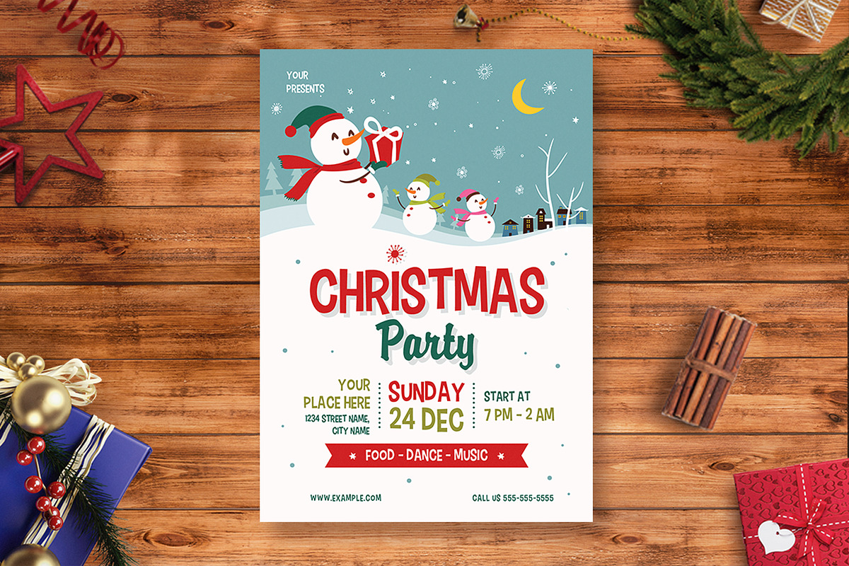 Bundle Christmas Party Flyer, a Flyer Template by Totem Design Studio (Photo 4 of 6)