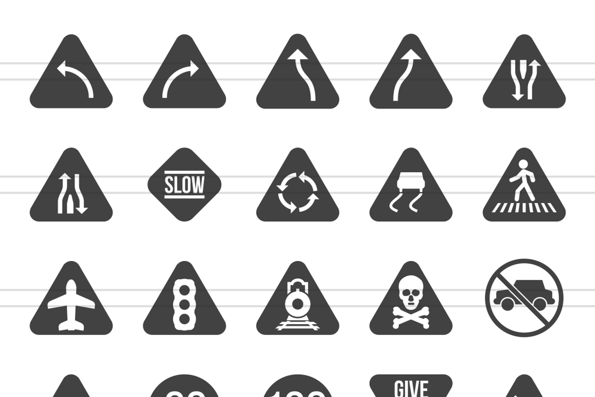 166 Signs & Symbols Glyph Icons, an Outline Icon by IconBunny