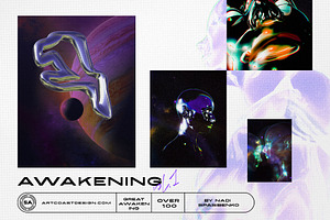 COSMIC AWAKENING 3D Objects & Poster