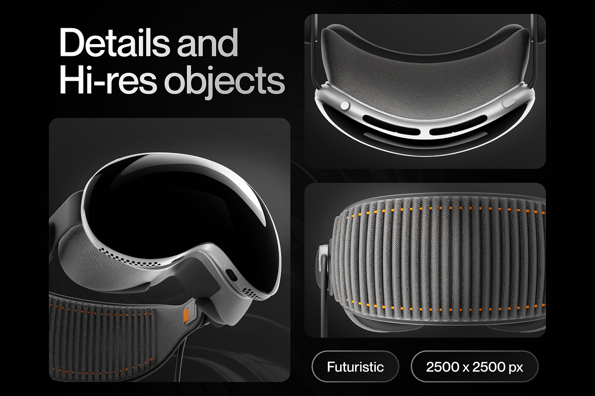 Apple 3D Vision Pro, an Object 3D Model by Illustraly Design (Photo 2 of 8)