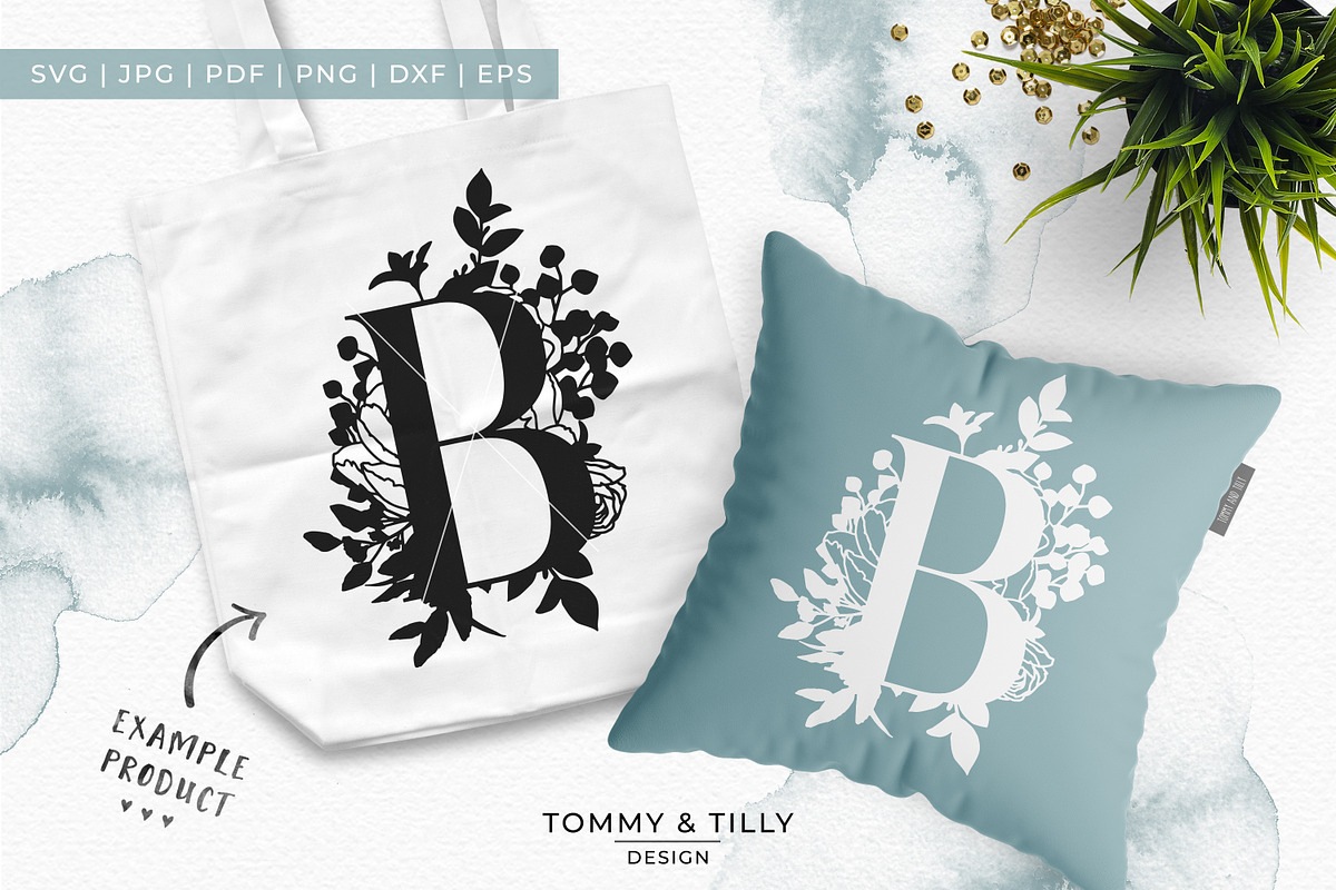 Bouquet Floral Alphabet - Vector SVG, an Object Graphic by Tommy & Tilly Design (Photo 5 of 5)