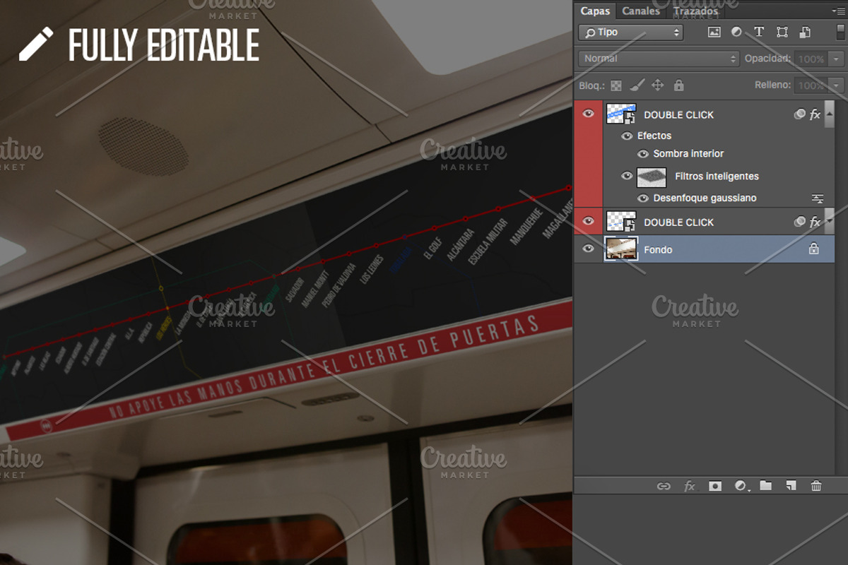 Subway Advertising Mockup, an Advertising Mockup by Angelo Barrientos (Photo 2 of 4)