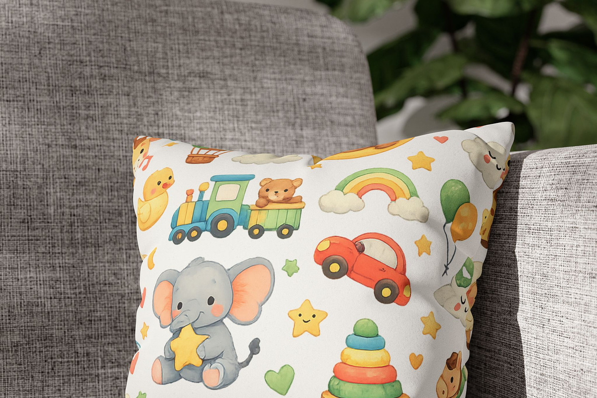 Cute Kids Seamless Pattern, a Pattern Graphic by elfy creative (Photo 4 of 7)