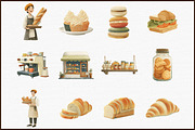 Market & Bakery Clipart Bundle, an Illustration by Sublimation Artist (Thumbnail 3 of 6)